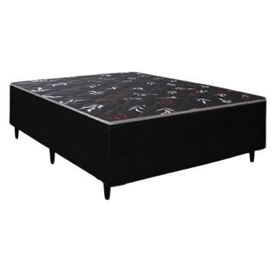 Cama Box Casal Conjugada Ortopédica Cama Conjugado Casal 138x188 Preto RR Colchões