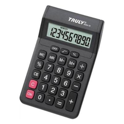 Calculadora de Mesa Truly 806A com Visor de 10 Dígitos e Alimentação por Bateria Preto