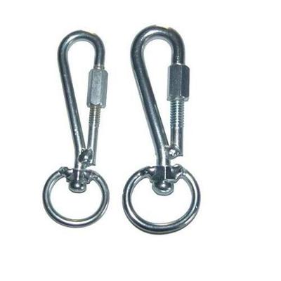 Destorcedor Mosquetão com Rosca MR2 para Escalada e Rapel com Sistema de Destorção Suave Prata GS