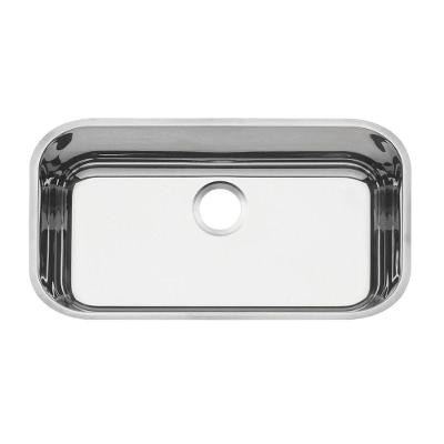 Cuba de Embutir Lavínia 56 BL Retangular em Aço Inox 304 Alto Brilho Inox 56x34CM