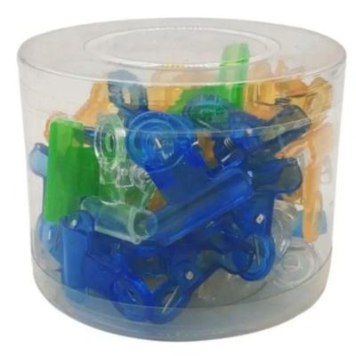Presilha para Unhas de Curvatura C 24 Clips Plástico 22mm Amarelo Azul Branco Verde OEM