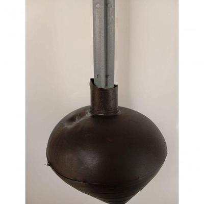 Desentupidor de Banheiro Ref150078 em Plástico com Cabo Resistente 56CM Preto Cinza
