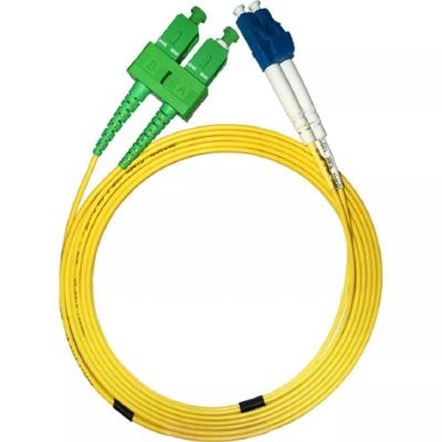 Cabo de Fibra Óptica LC-Upc para SC-Apc Duplex 3MM 2 Metros com Baixa Perda de Sinal