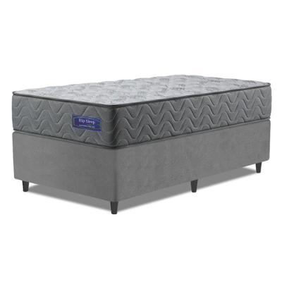 Cama Box Colchão Solteiro Molas Ensacadas Atlanta 88x188x60cm Cinza