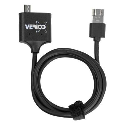 Cabo USB VC05 4 em 1 para Carregamento e Transferência de Dados com Conexões Micro USB, USB-C
