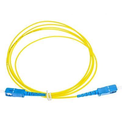 Cabo de Fibra Óptica SC-Upc para SC-Upc Single Mode 3 mm 3 Metros com Revestimento Resistente