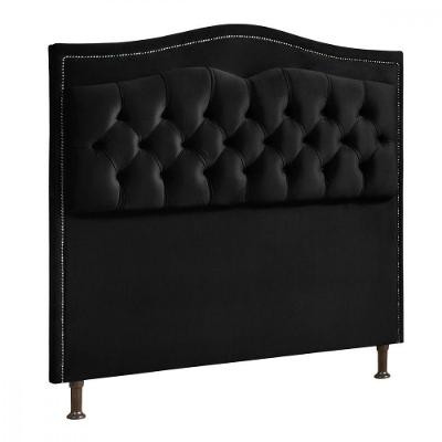Cabeceira Para Cama Box Casal Holanda Plus Veludo Preto Shop Das Cabeceiras