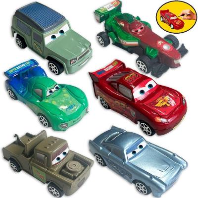 Carrinhos de Brinquedo Carros Relâmpago Mcqueen Kit 8 com Movimento nas Rodinhas Vermelho OEM