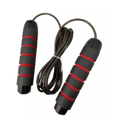 Corda de Pular Cross Speed Rope Rolamento Profissional com Cabo de Aço Ajustável Preto OEM