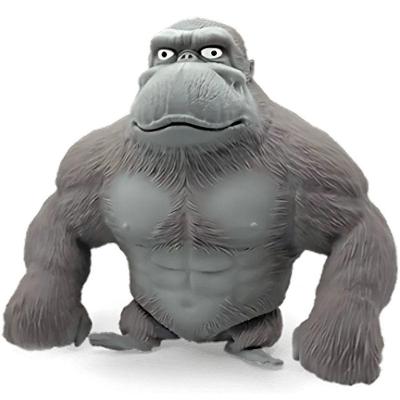 Boneco Antiestresse Rongee Kong Gorila Textura Macia Elástica Atóxica Preto OEM