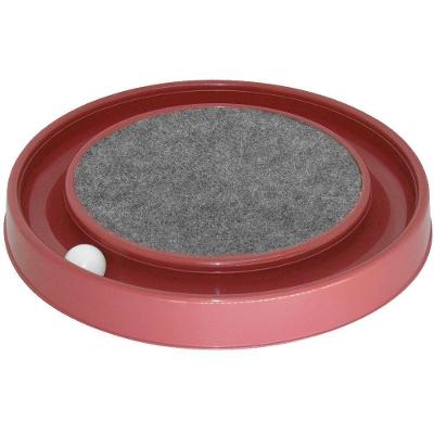 Arranhador para Gatos OEM Redondo Relax com Bolinha Miau Vermelho 35 e 5cm 1 Unidade
