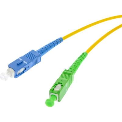 Cabo de Fibra Óptica LC-Upc para SC-Apc Single Mode 3 mm 2 METROS para Transmissão de Dados em Redes
