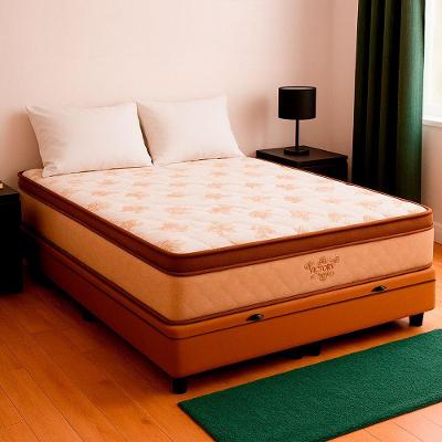 Cama Box Completa Casal Victory com Colchão Molas Ensacadas Bege V-Store