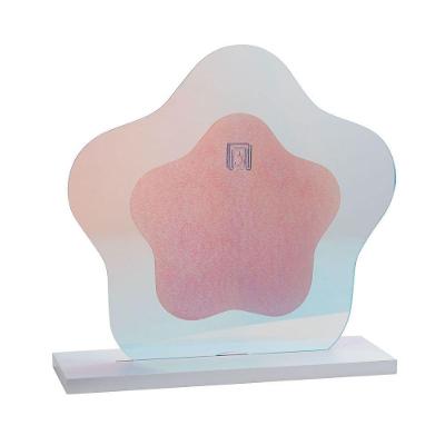 Espelho Decorativo Espelho com Moldura Holografica Flor em Formato de Flor 33CM X 10CM X 32CM