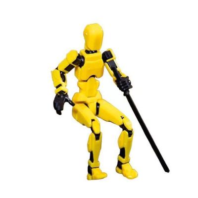 Boneco de Ação Dummy 13 Articulado com Juntas Móveis e Acessórios Amarelo e Preto OEM
