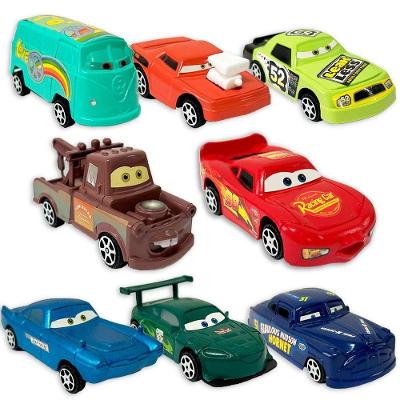 Carrinhos de Brinquedo Carros Relâmpago Mcqueen Kit 8 com Movimento nas Rodinhas Vermelho OEM