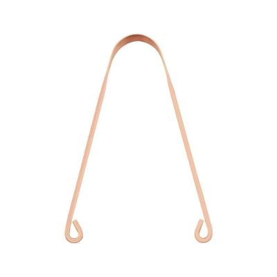 Raspador de Língua OEM Modelo Premium para Higiene Bucal em 100% Cobre Puro Dourado 1 Unidade