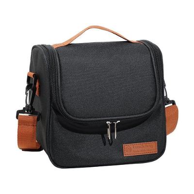 Bolsa Térmica com Alça Lanche Bebida Lancheira Portátil em Oxford e Manta Laminada Preto OEM