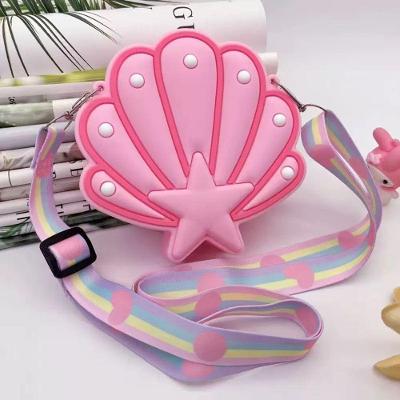 Bolsa Infantil Criança Concha de Silicone para Organizar Itens com Estilo Divertido Rosa OEM