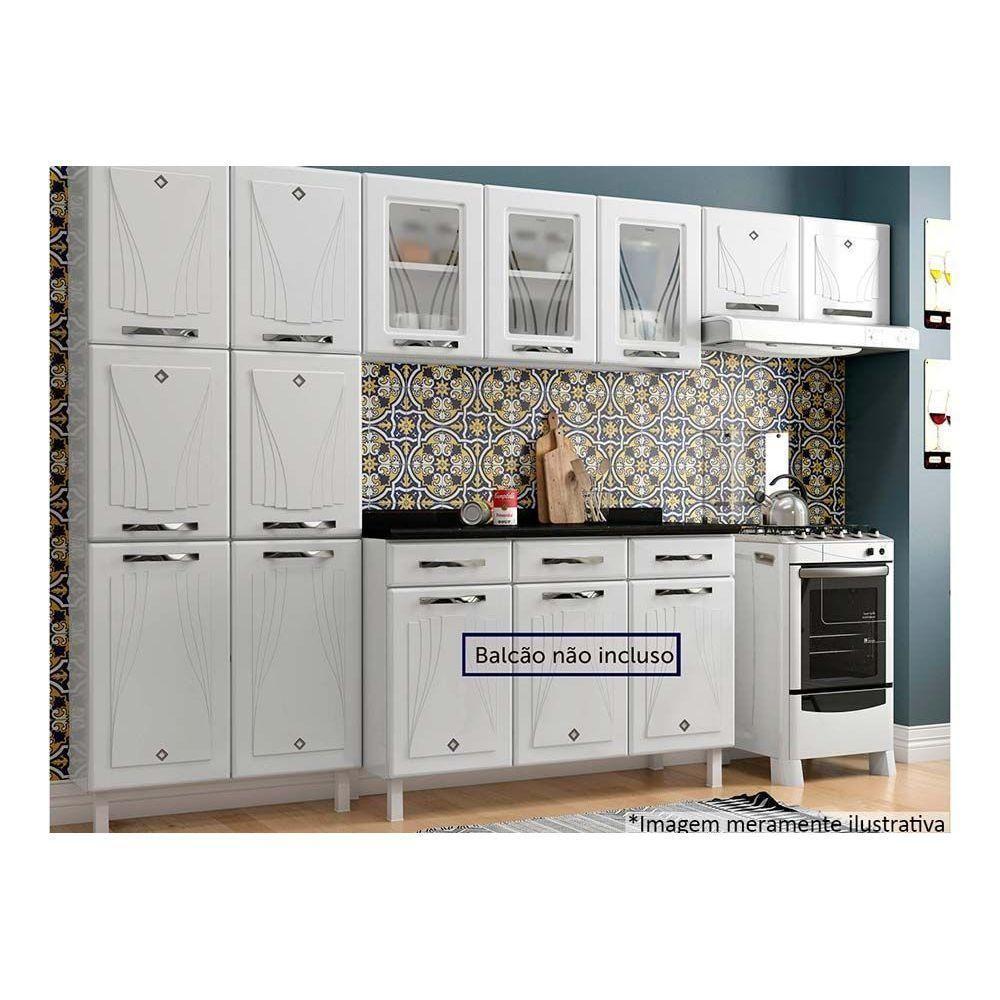 Cozinha Modulada Telasul Star New   3 Peças (2 Armários + 1 Paneleiro) CPT106 Branco - 1
