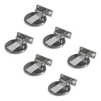 Batente Fixador de Porta Prende Magnético Slim com Amortecimento Prata OEM