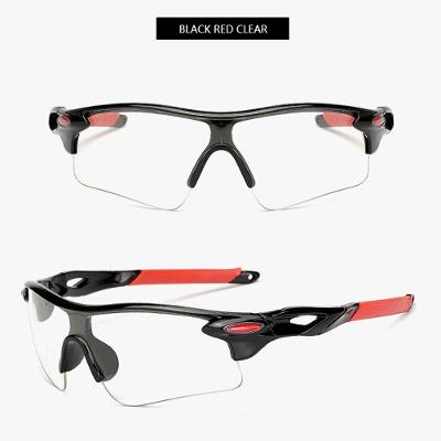 Óculos de Ciclismo SSRB0026 com Lentes de Policarbonato UV400 Preto Vermelho Aielbro OEM