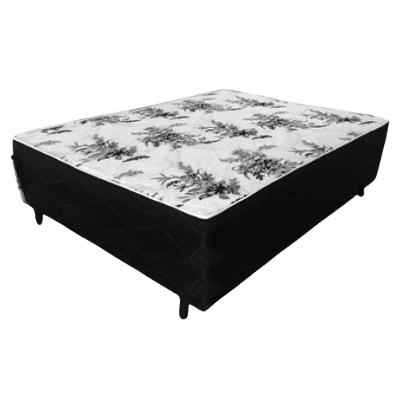 Cama Box Conjugada Casal Cama Conjugado Ortopédica Conforto 43X138X188 Espuma Preto