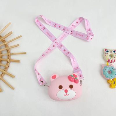 Bolsa de Silicone Infantil Coelho Pop It para Moedas e Pequenos Objetos Rosa OEM