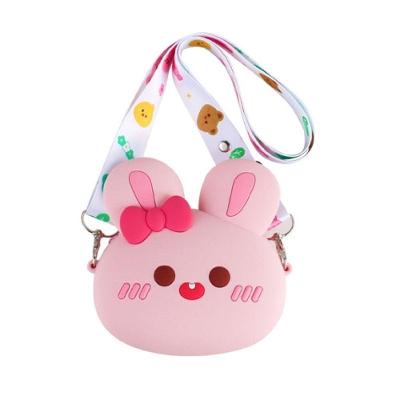 Bolsa Infantil de Silicone Bolsa de Silicone Infantil Coelho com Função Pop It Rosa OEM