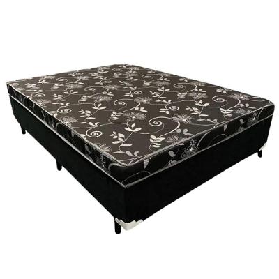 Cama Box Casal Conjugada Ortopédica 138x188 Espuma 5cm Preto RR Colchões