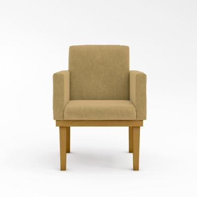 Kit 02 Poltronas Decorativa Reforçada - Balaqui Decor Capuccino