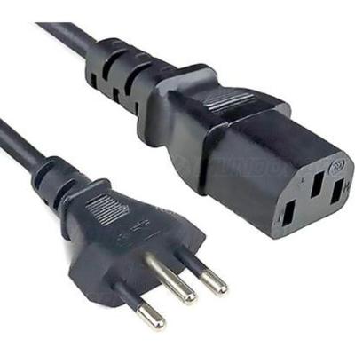 Cabo de Força Tripolar Cabo Forca P Fonte Monitor Pc 1 e 5 m 110V 220V Preto OEM