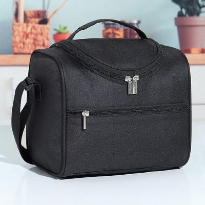 Bolsa Térmica para Marmita com Isolamento em Pano Oxford Catiônico e Alumínio à Prova D'água Preto