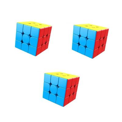 Cubo Mágico 3x3x3 Speed Gold Edition Profissional Anti Stress Dourado OEM Kit com 3 Unidades