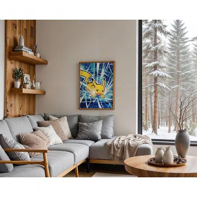 Quadro Decorativo a Fúria do Trovão Retangular 30 X 40 Amadeirado