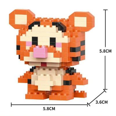 Brinquedo Blocos de Montar Infantil w2601-21 Educativo com Animais em Plástico ABS OEM