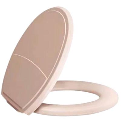 Assento Sanitário Almofadado Classic Hyper Oval Plástico Fechamento Convencional Bege OEM