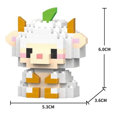 Brinquedo Blocos de Montar Infantil w1502-02 Educativo com Animais em Plástico ABS OEM