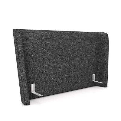 Cabeceira Design Para Cama Casal Torres Pés Em Madeira Linho Chumbo G91 - Gran Belo