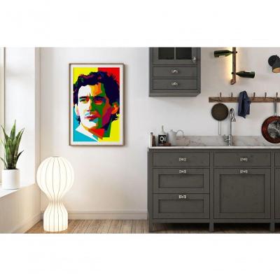 Quadro Decorativo Cores de um Campeão Retangular 60 X 40 Preto
