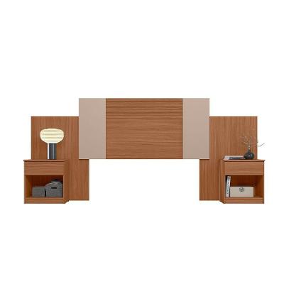 Conjunto Cabeceira com Mesa de Cabeceira Araguaia Carvalho com Fendi Moval Móveis