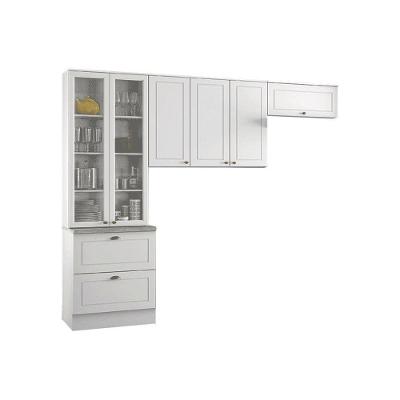 Kit de Cozinha Completa Americana CPT07 2 Portas 2 Gavetas MDF 71.5cm Branco