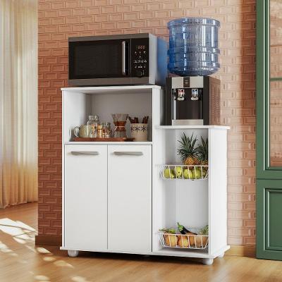 Armário Multiuso Fruteira Sollys 2 Portas MDF 91CM Branco Moderno