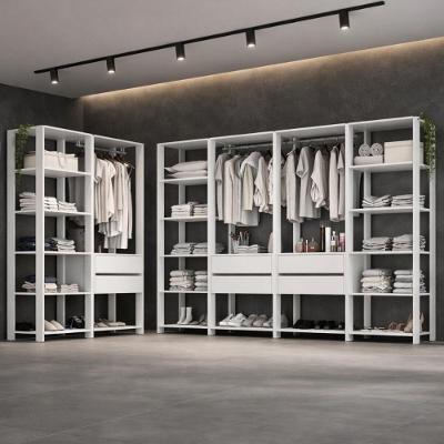 Guarda-roupa Closet Modulado Texas 6 Gavetas 405cm Multimóveis Mp4788 Branco