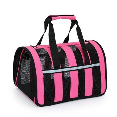 Bolsa para Transporte de Pets OEM para Cães e Gatos em Plástico Acrílico e Tecido Rosa Até 5kg