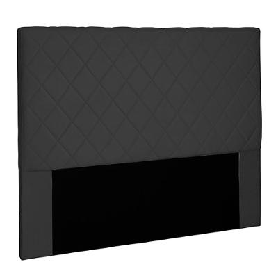 Cabeceira Decorativa Queen Size 90cm Baelon Suede Preto G63 - Gran Belo