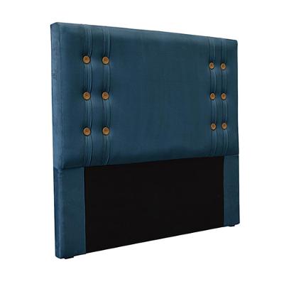 Cabeceira Decorativa Casal 1,40m Kors Veludo Azul Marinho G63 - Gran Belo