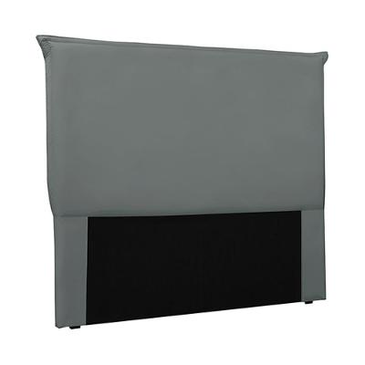 Cabeceira Decorativa Casal 1,40m Trento Veludo Cinza G63 - Gran Belo