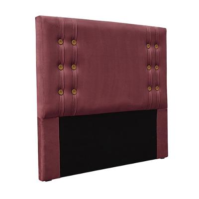 Cabeceira Decorativa Casal 1,40m Kors Veludo Vinho G63 - Gran Belo