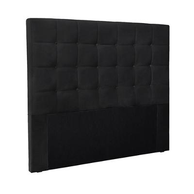 Cabeceira Decorativa Casal 1,40m Tropea Veludo Preto G63 - Gran Belo